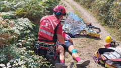 Ciclista herida en Laviana