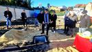 El alcalde pone la primera piedra del nuevo parque de bomberos de la calle Esturáns