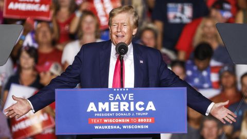 Donald Trump durante un mitin el pasado 5 de agosto en Wisconsin.