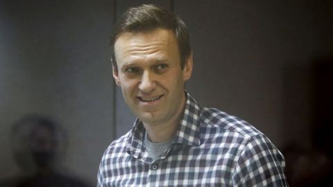 Alexéi Navalni, durante su juicio en febrero pasado