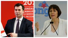 Gonzalo Caballero, candidato del PSdeG-PSOE, y Ana Pontn, aspirante por el BNG