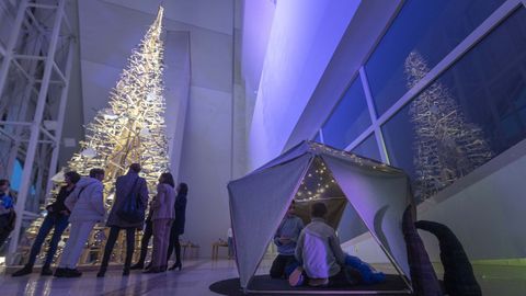 Encendido navideño en el museo da Cidade da Cultura
