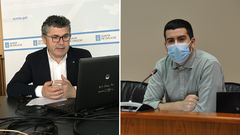 A la izquierda Ovidio Rodeiro, del PPdeG. A la derecha, Daniel Castro, del BNG
