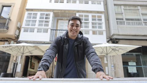 Jose Bocanegra, retratado este miércoles en Ferrol