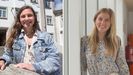 A la izquierda, Britney Janssen en el IES Nosa Señora dos Ollos Grances, y a la derecha, Caroline Brown en el CIFP As Mercedes