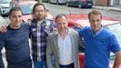 Integrantes de la lista de UCIN en Ponteceso. A la derecha de la imagen, scar de Souto, candidato a la alcalda