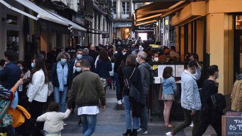 Imagen de las calles de A Coruña este sábado