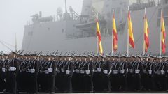 Jura de bandera de 267 marineros y 49 civiles en la escuela naval de A Graña