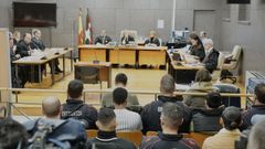 Imagen del juicio celebrado en la Audiencia de Vizcaya contra los seis ya condenados por dejar a un joven en estado vegetativo