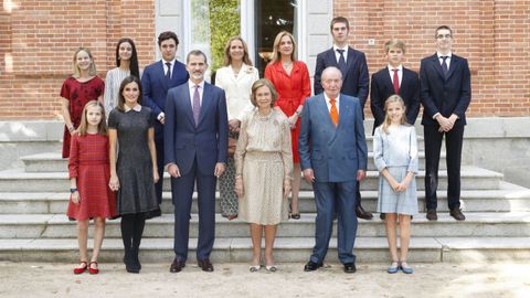 Foto oficial por el 80 cumpleaos de la reina Sofa, en noviembre del 2018