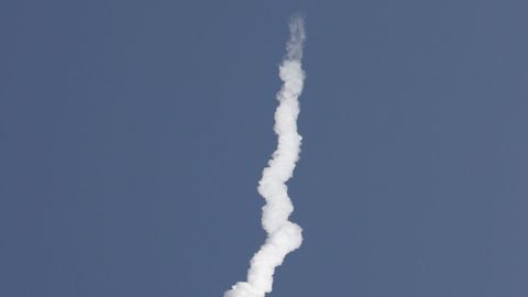 El cohete Blue Origin, en el aire