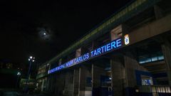 Nuevo letrero en la fachada del Carlos Tartiere