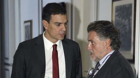 Pedro Snchez y Pepu Hernndez, en una imagen del 2014  