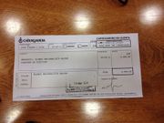 Imagen de una copia del recibo de ingreso