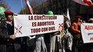Protestas en Madrid contra la ley del aborto
