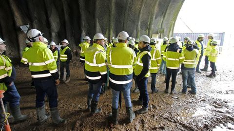 Una imagen de la entrada norte el 29 de febrero, el día que se completó la perforación de los 1.804 metros de longitud del nuevo túnel ferroviario de Oural