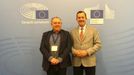 El alcalde de A Laracha, José Manuel López Varela, con el responsable de la Comisión Europea en Croacia, Ognian Zlatev