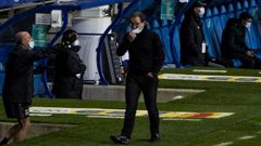 Anquela Real Oviedo Alcorcon Carlos Tartiere.Juan Antonio Anquela, en la banda del Tartiere durante el Real Oviedo - Alcorc�n