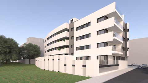 Promoción de 39 viviendas que se construye en la calle Luis Rocafort, de Sanxenxo