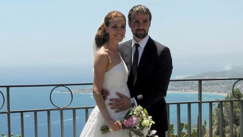 Raquel Sánchez Silva y Mario Biondo, en su boda en 2012 en Italia