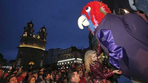 Carnaval de Pontevedra. Presentación del loro Ravachol
