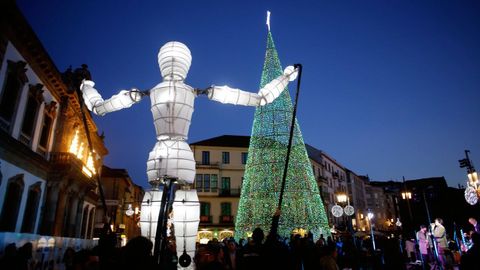 Luces de Navidad de Pontevedra, el pasado año