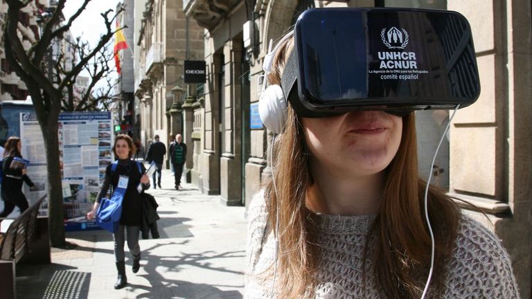 Campaña de Acnur en Ourense para a captación de socios