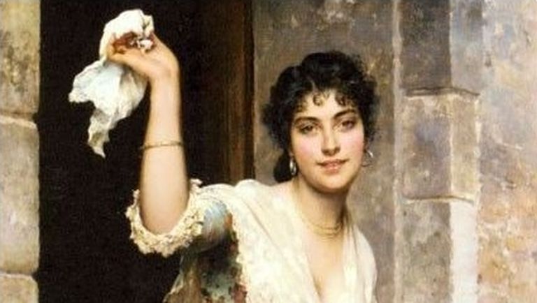 «La despedida». Eugene de Blaas (1843-1932). Colección particular