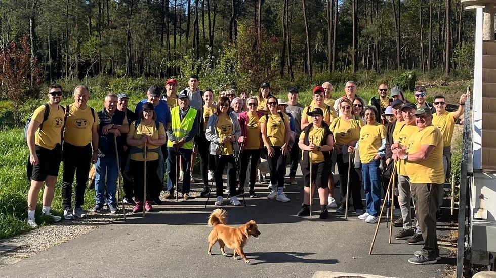 Participantes na andaina levada a cabo este pasado domingo 