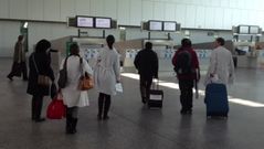 Concentraci�n de la Asociaci�n de Investigadores Parga Pondal en Lavacolla