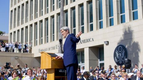 Kerry durante el discurso
