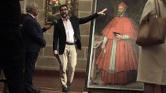 Pablo Blanco, director del colegio de los Escolapios, explicó los pormenores de la resturación del cuadro del cardenal Rodrigo de Castro