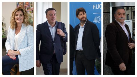 Marián Ferreiro (Narón), Valentín González Formoso (As Pontes), Carlos Calvelo (Arteixo) y Ángel Seoane (Oleiros)
