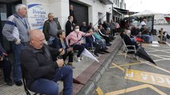 Protesta de los pescadores recreativos en Burela
