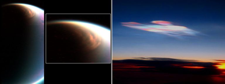 Identifican una inesperada nube de hielo a gran altitud sobre Titán