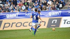 Jon Erice durante el Real Oviedo - N�stic