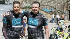 El presidente de AC Hoteles, Antonio Cataln, comparti camino con el histrico ciclista Miguel Indurain