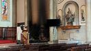 Incendio en el altar de la iglesia del Carmen en la madrugada del Viernes Santo