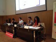Moreiras, Garc�a, Vidal e Coch�n, durante a presentaci�n do proxecto Apego