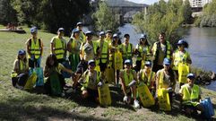 Limpieza del Mio en el 2019 en Ourense 