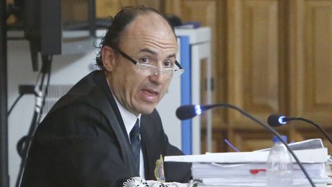 El fiscal jefe de Ourense, Florentino Delgado, en el juicio del caso Baltar