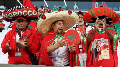 Imágenes del partido de octavos de final del Mundial de Catar entre Marruecos y España.