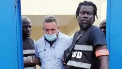 Miguel ngel Devesa Mera, tras su detencin en Costa de Marfil