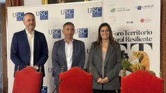 De izquierda a derecha, Jos� Manuel Andrade, marcelo Maneiro e In�s Sant�