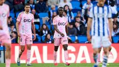 David Carmo y Eric Bailly, durante el Real Sociedad-Real Oviedo