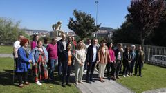 Ana Pontón y otros responsables del BNG visitaron la sede de Aixiña en Ourense.