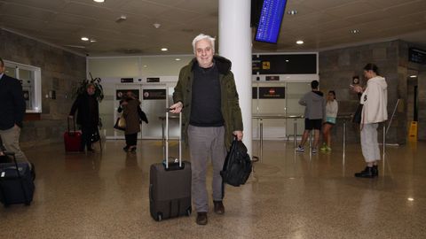 El periodista italiano Claudio Agustoni, uno de los pasajeros en estrenar la conexin.