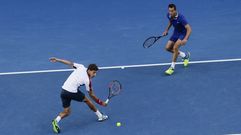 Carreo y Garca-Lpez, en su partido de dobles en Melbourne