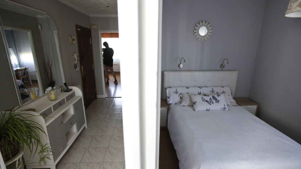 Habitación de un piso en Lugo que se alquilaba a través de la aplicación Airbnb