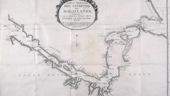 El estrecho de Magallanes en un mapa de 1520
